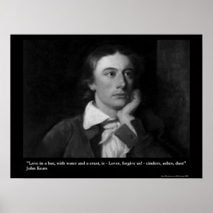 Keats Kärlek/Hydd Citat På Samlar Konstaffischer Poster
