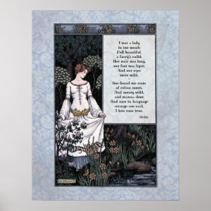 Keats "La Belle Dame" Victorian Art Poetry 17x22 Poster