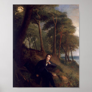 Keats som lyssnar på nattligenalen poster