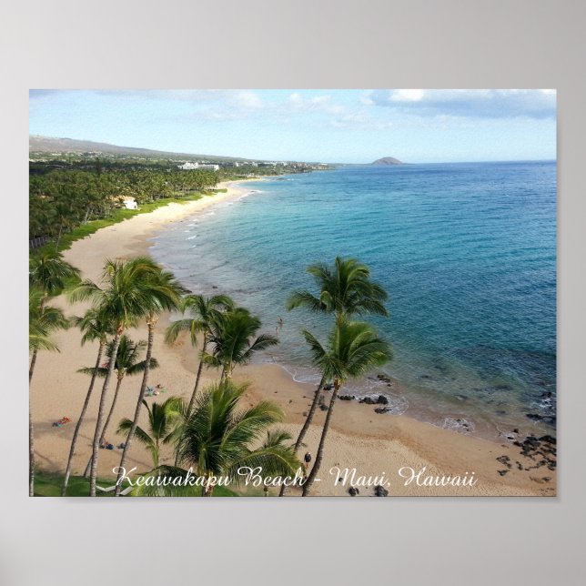Keawakapu Beach - Maui, Hawaii | Poster (projektio (Framsidan)