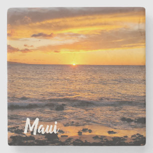 Keawakapu Beach Sunset Maui Stenunderlägg