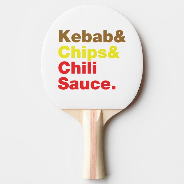 Kebab & Chip & Chili Sauce. Pingisracket (Framsidan)
