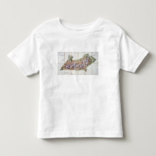 Kedja av Mont Blanc, från en faktisk granskning i Tee Shirt