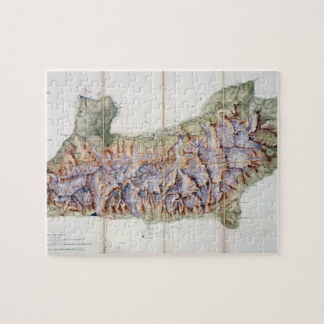 Kedja av Mont Blanc, från en faktisk granskning in Pussel (Horisontell)