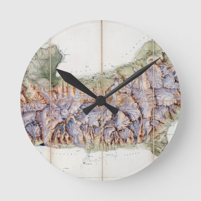 Kedja av Mont Blanc, från en faktisk granskning in Rund Klocka (Framsida)