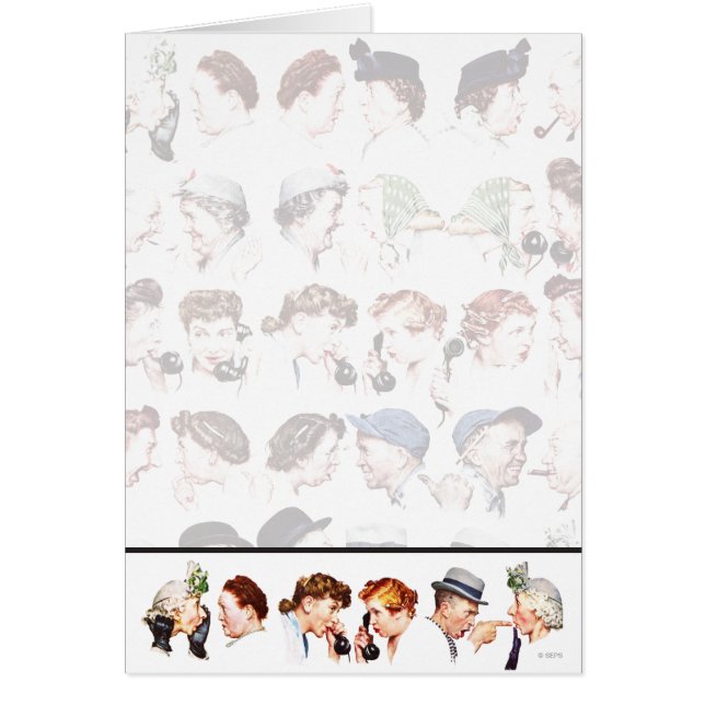 Kedja av skvaller hälsningskort (Framsidan)