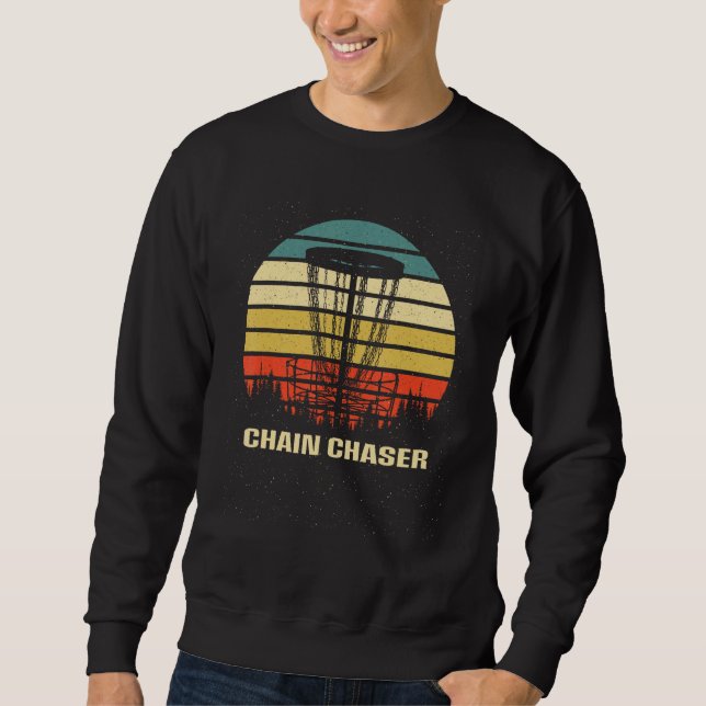 Kedja Chaser Disc Golf Sport Golfer Spel Utomhus Lång Ärmad Tröja (Framsida)