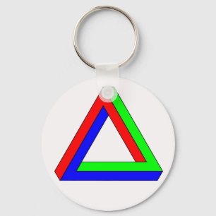 Kedja för optisk triangelillusion nyckelring