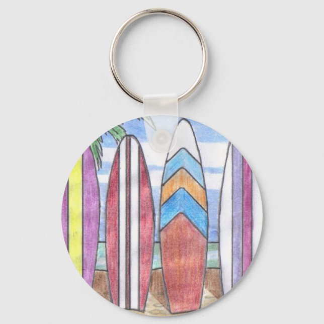 Kedja för SURFBOARDS Nyckelring (Framsida)