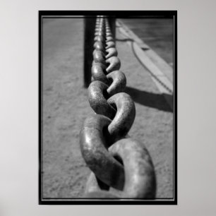 Kedja i svartvitt poster