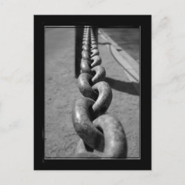 Kedja i svartvitt vykort