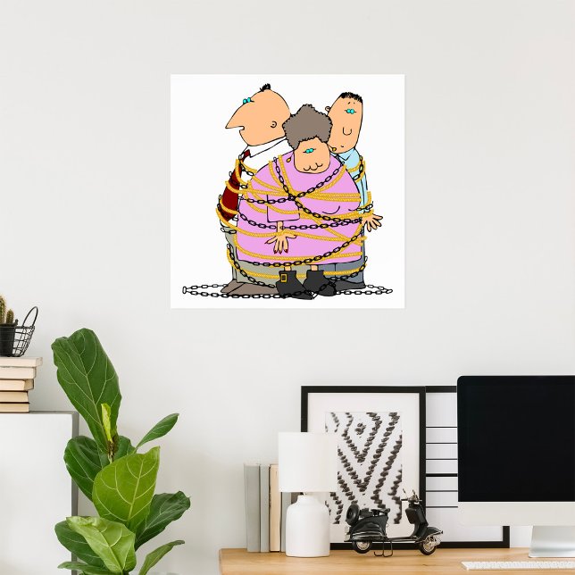 Kedjade Tillsammans Symbolisk Enhet Humor Poster (Skapare uppladdad)