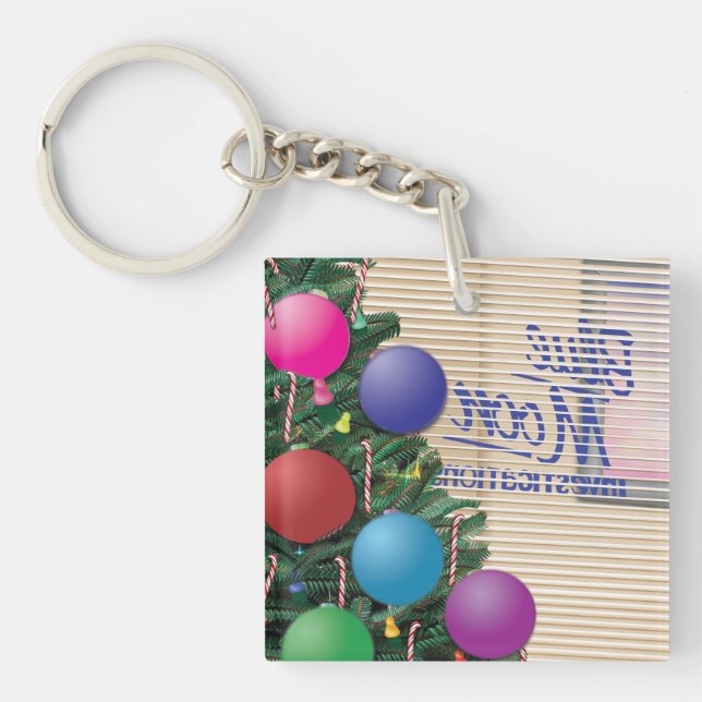 Kedjan Colorful jul Office Art Keychain (Framsidan)