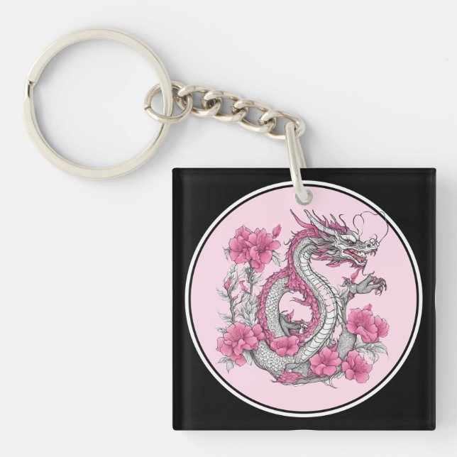 Kedjan Flower Dragon Keychain (Framsidan)