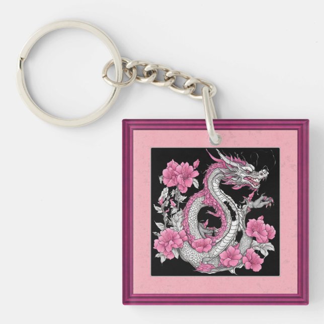 Kedjan Flower Dragon Keychain (Framsidan)