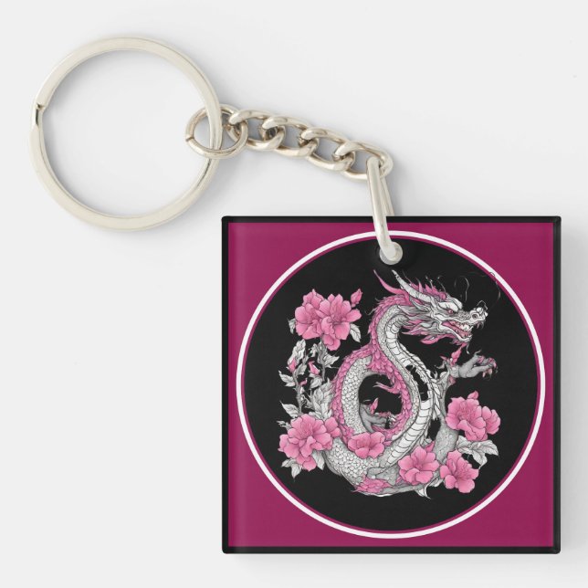 Kedjan Flower Dragon Keychain (Framsidan)