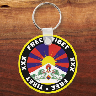 Kedjan för fritt Tibet och Tibet-Flagga Nyckelring