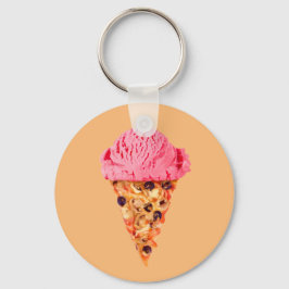 Kedjan Ice Cream Pizza Keychain Nyckelring