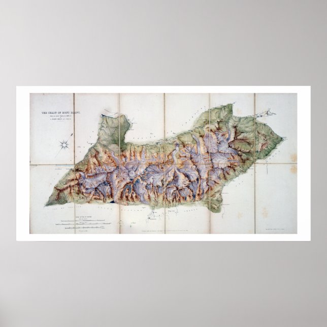 Kedjan Mont Blanc, från en faktisk undersökning i Poster (Framsidan)