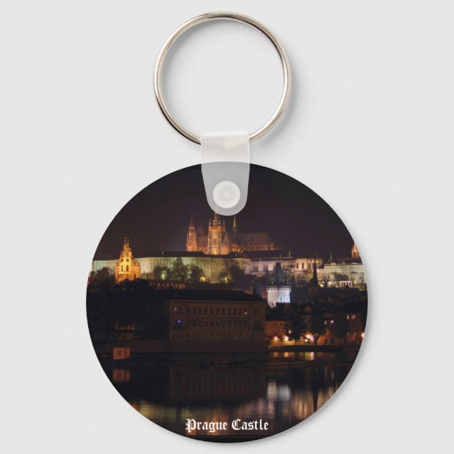 Kedjan "Natt Prague Castle Keychain" Nyckelring (Framsida)