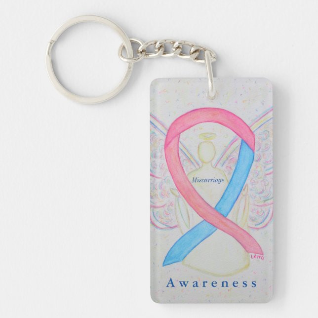 Kedjan "Ribbon Keychain" för missfall Angel Awaren (Framsidan)