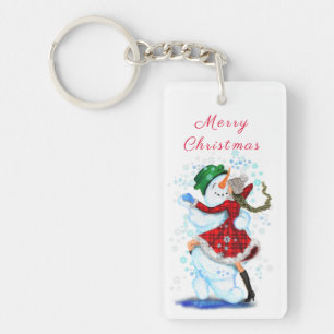 Kedjan "Snögubbe" och "Girl Dancing Keychain"