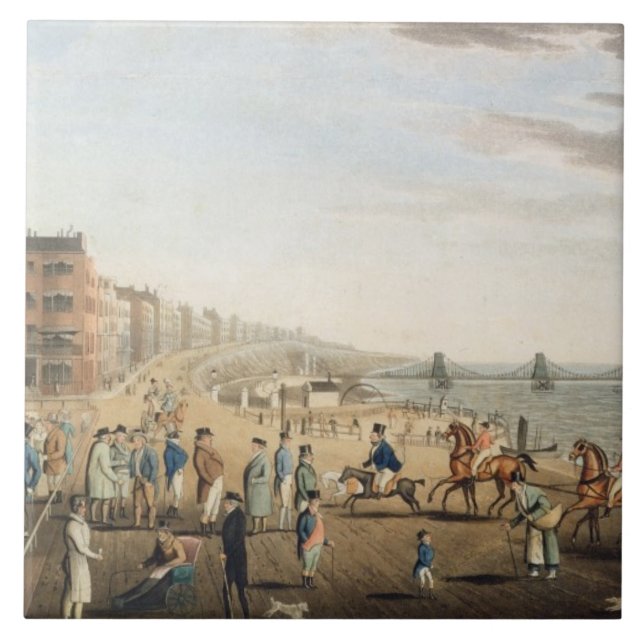 Kedjapir på Brighton med tecken (etchin Kakelplatta (Framsidan)