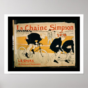 "Kedjar Simpsonen", Paris (färglithoen) Poster