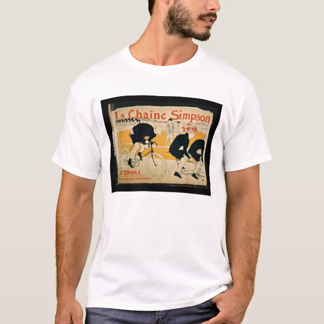 "Kedjar Simpsonen", Paris (färglithoen) T-shirt (Framsida)