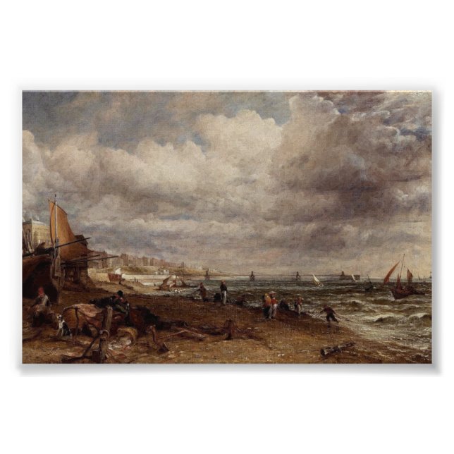 Kedjebryggan i Brighton av John Constable Fototryck (Framsidan)