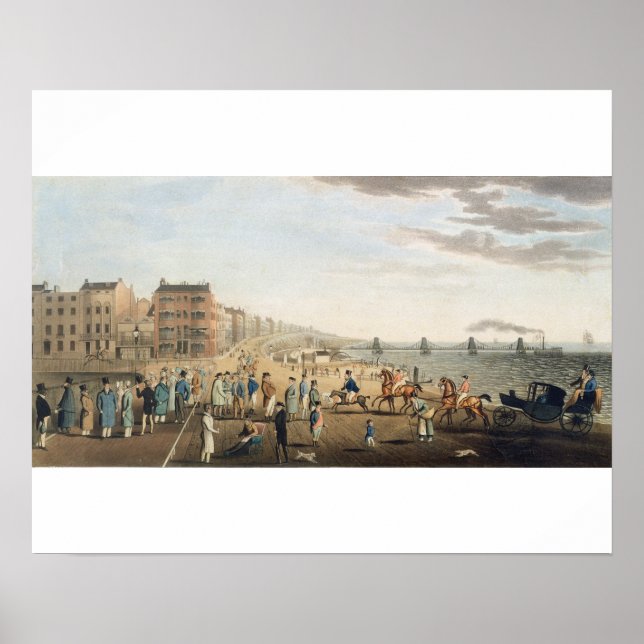Kedjepiren vid Brighton med tecken (etchin) Poster (Framsidan)