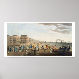 Kedjepiren vid Brighton med tecken (etchin) Poster
