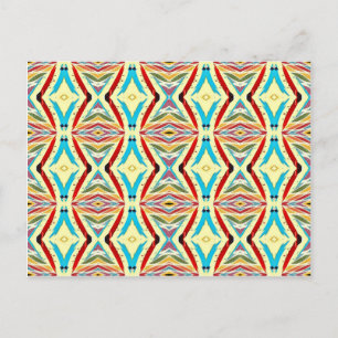 Kedjor för flerfärgad Abstrakt. Geometric Mönster Vykort