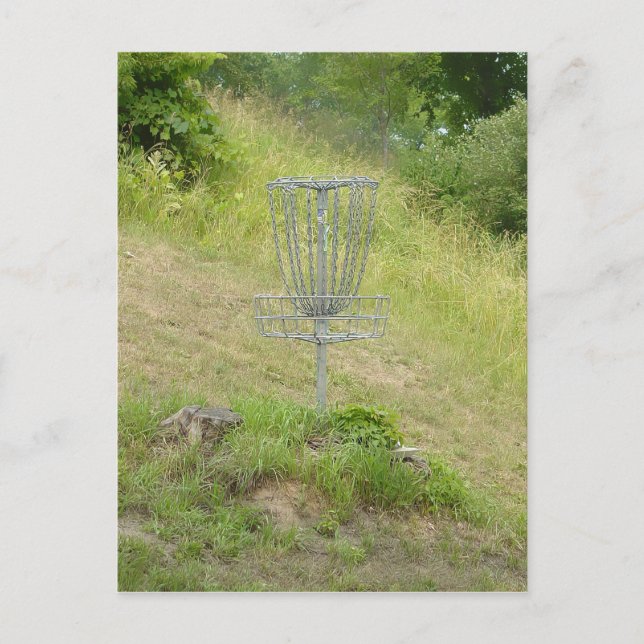 Kedjor i en skiva Golf Basket Vykort (Framsida)