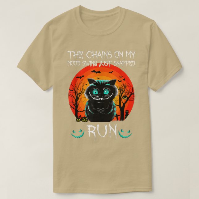 Kedjorna på min mood Swing just fixade Springa Bla T Shirt (Design framsida)