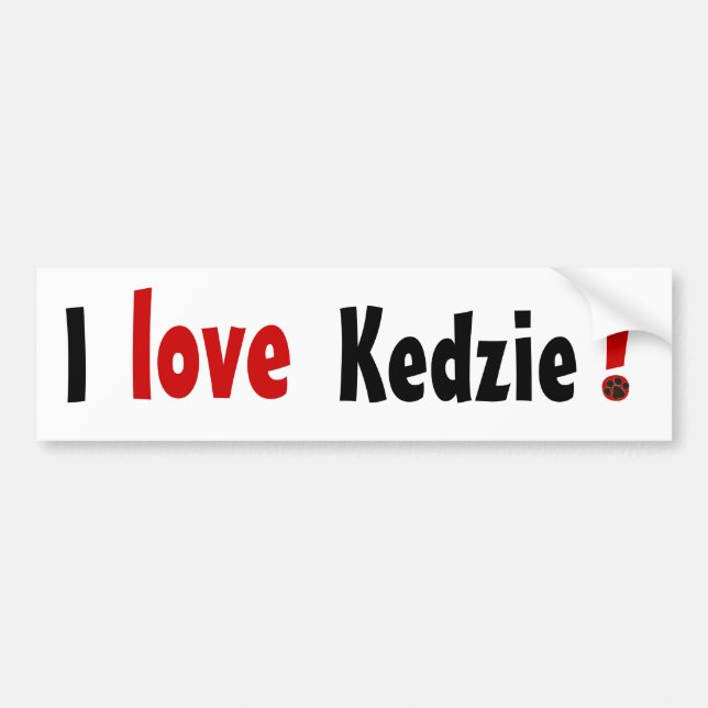 Kedzie kärlek, I! Bildekal (Framsidan)