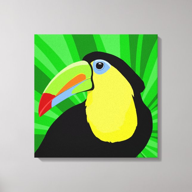 Keel Toucan Art Canvastryck (Framsida)