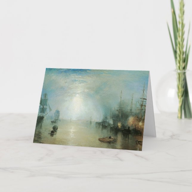 Keelmannen lastar kol i månljus av Joseph Turner Kort (Framsida)