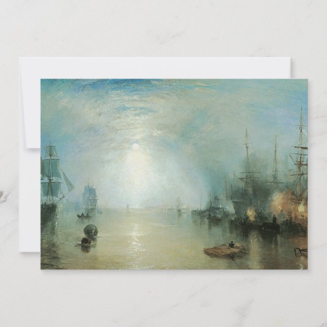 Keelmen Heave Coals, Moonlight av Joseph Turner Inbjudningar (Framsida)
