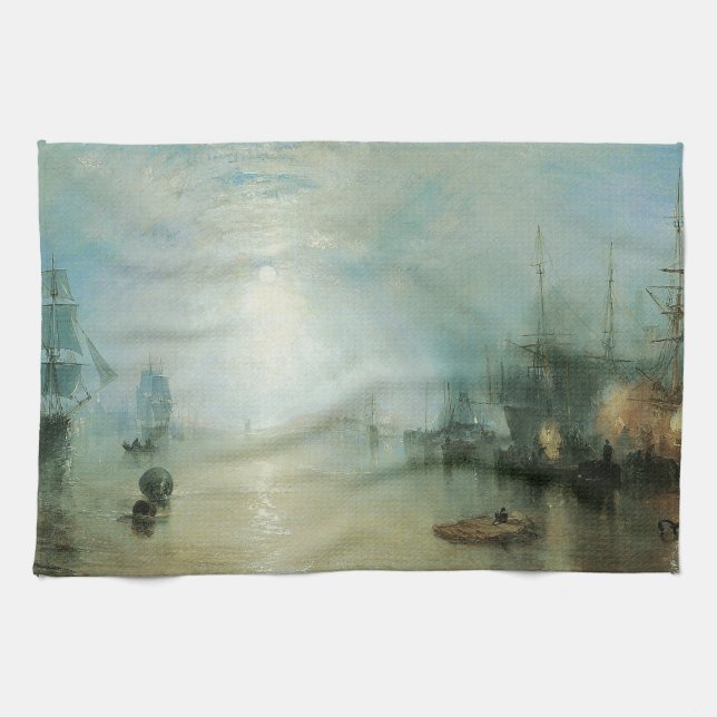 Keelmen Heave Coals, Moonlight av Joseph Turner Kökshandduk (Horisontell)
