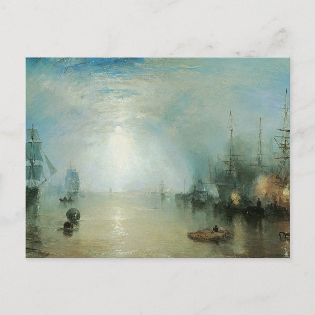Keelmen som häver kol, månljus av Joseph Turner Vykort (Framsida)