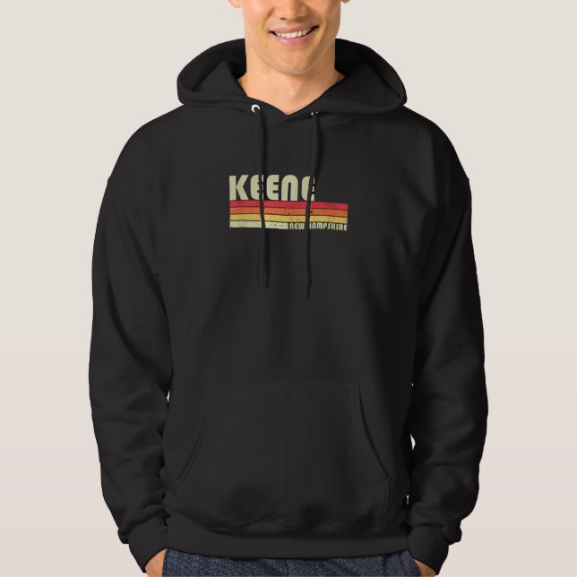 Keene Nh New Hampshire Funny City Home Roots Retr Hoodie (Framsida)