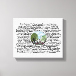 Keene, NH - Now & Sen Canvastryck