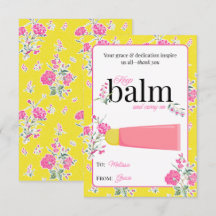 Keep Balm and Carry On Blommig Tacksamhetskort