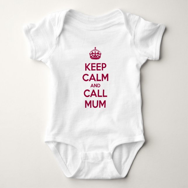 Keep Calm and Call Mum T Shirt (Framsida)