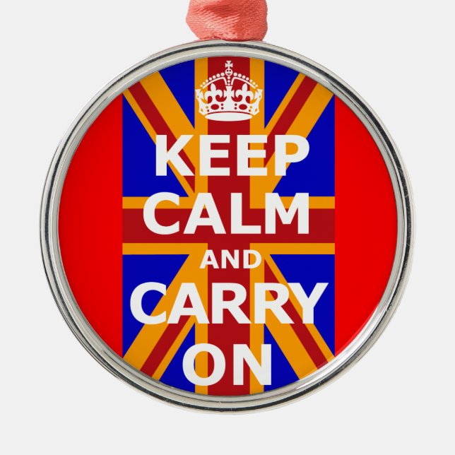 KEEP CALM AND CARRY ON JULGRANSPRYDNAD METALL (Framsidan)