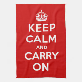 Keep Calm and Carry On Kökshandduk