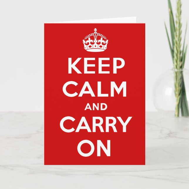 Keep Calm and Carry On Kort (Framsida)