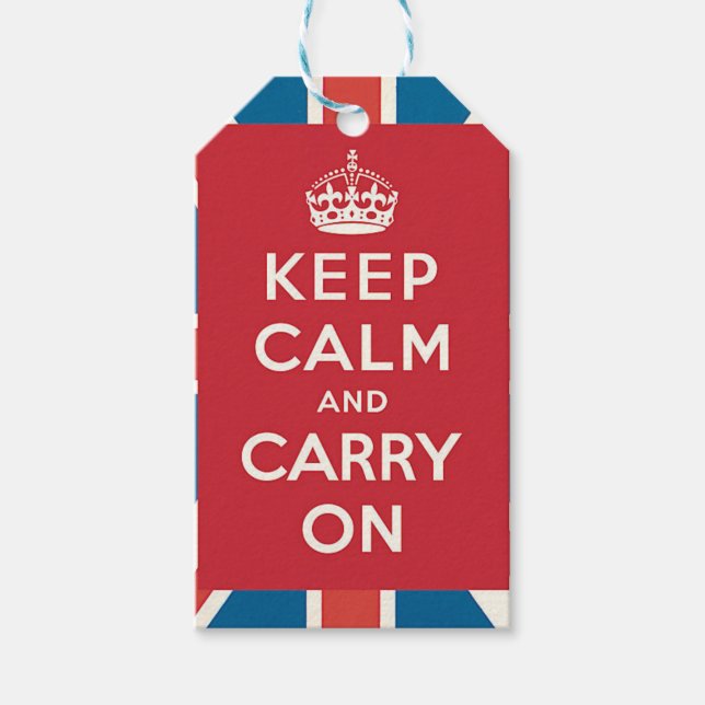 Keep Calm and Carry On Presentetikett (Framsidan)