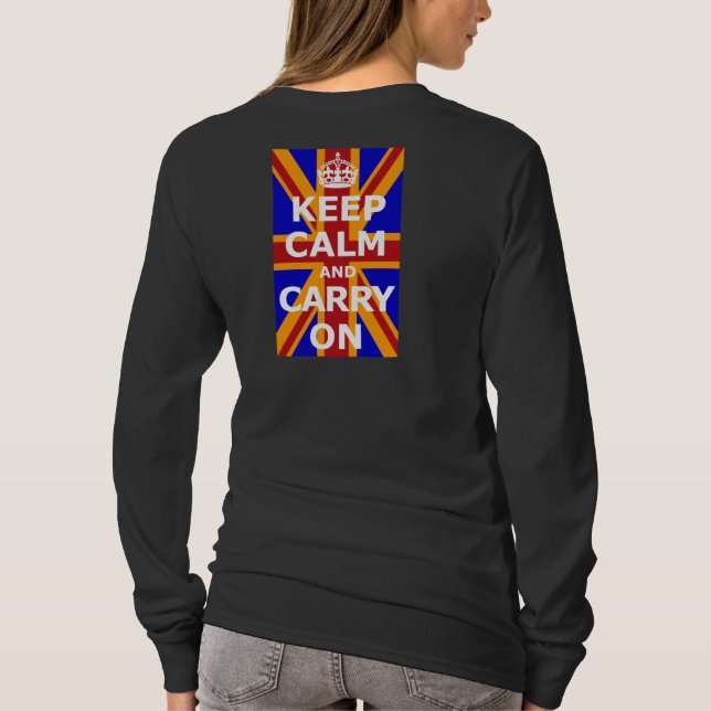 KEEP CALM AND CARRY ON T-SHIRT (Baksida)